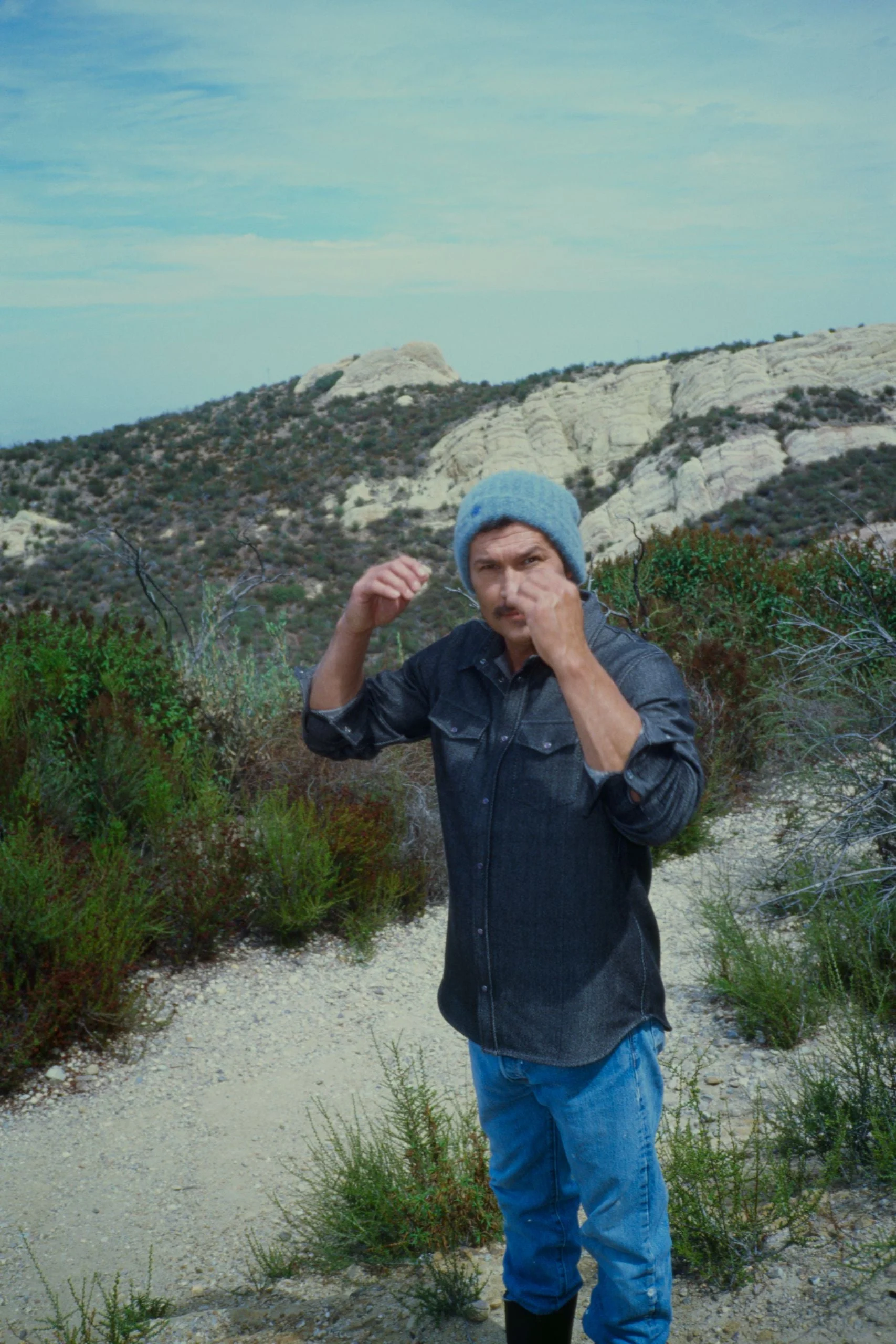 Black Denim Cashmere Shirt - Image 6