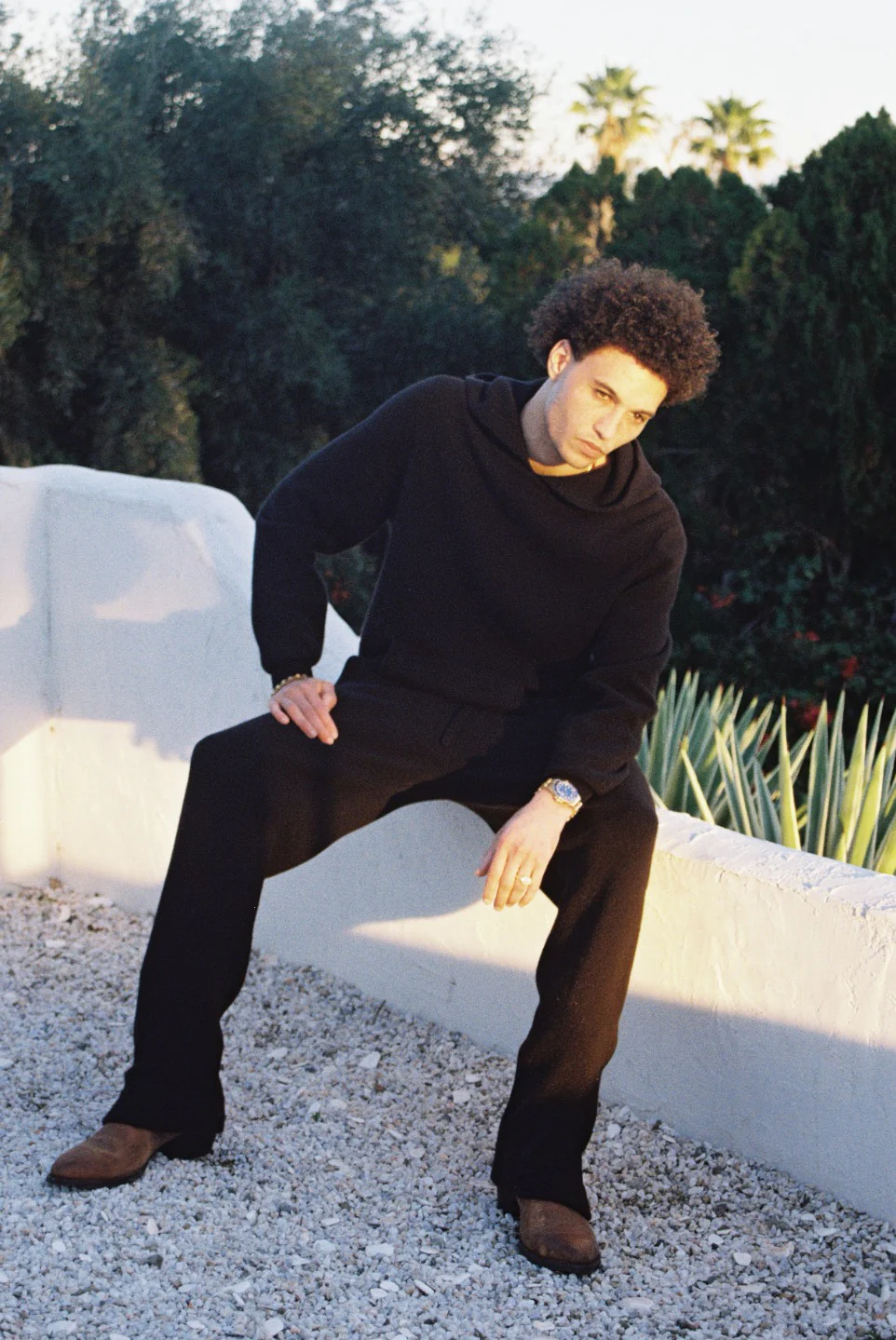 Black Milano Cashmere Knit Pant - Image 4