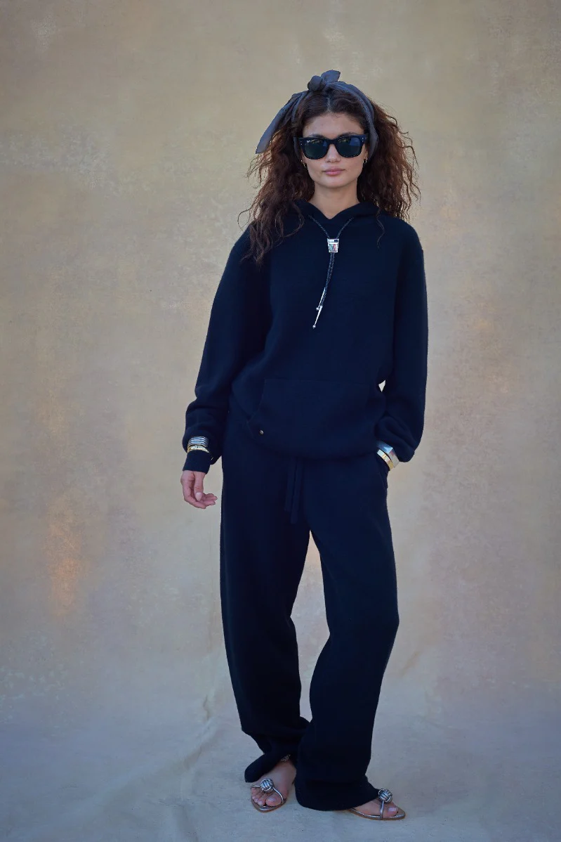 Black Milano Cashmere Knit Pant - Image 6