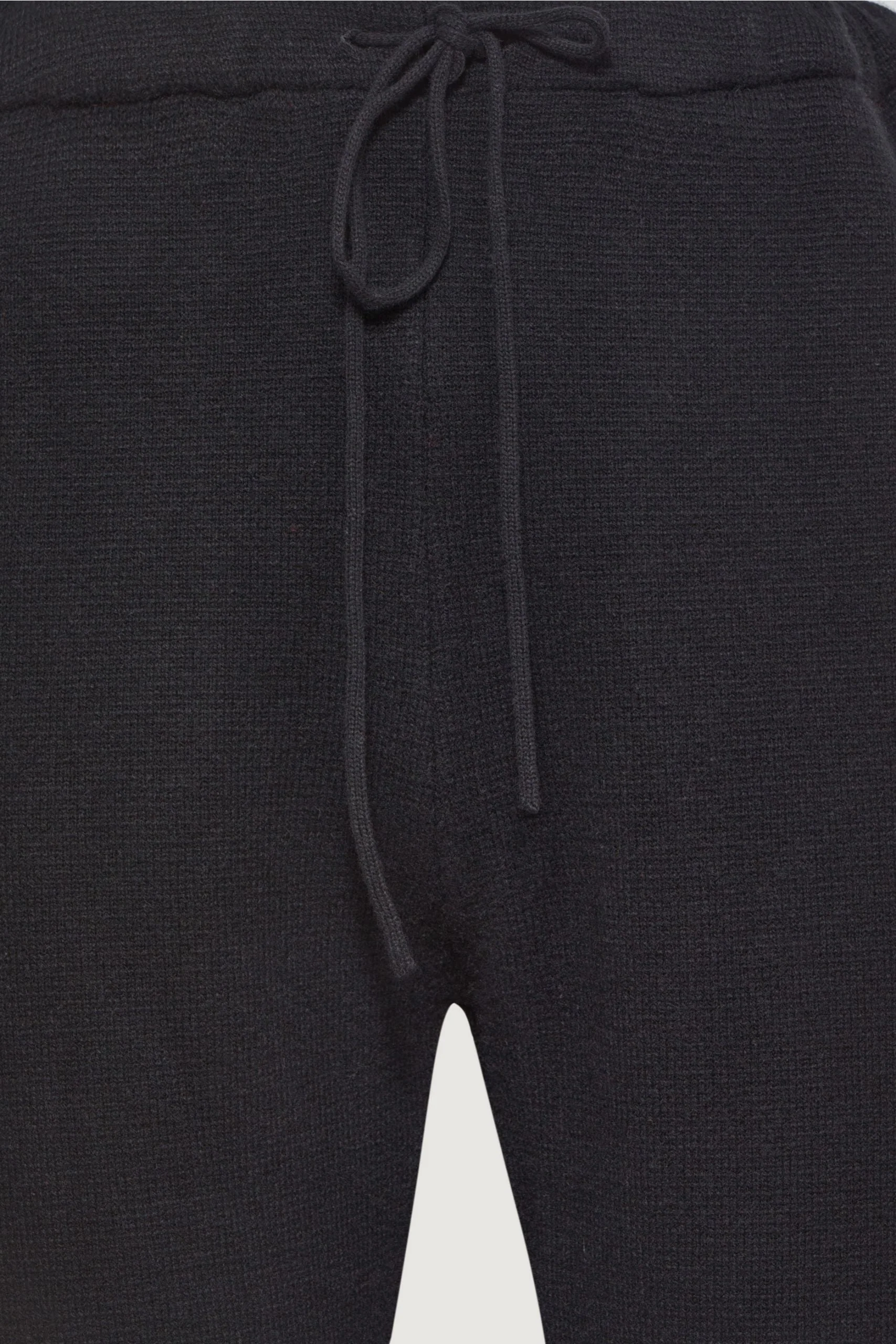 Black Solid Cashmere Pants - Image 4
