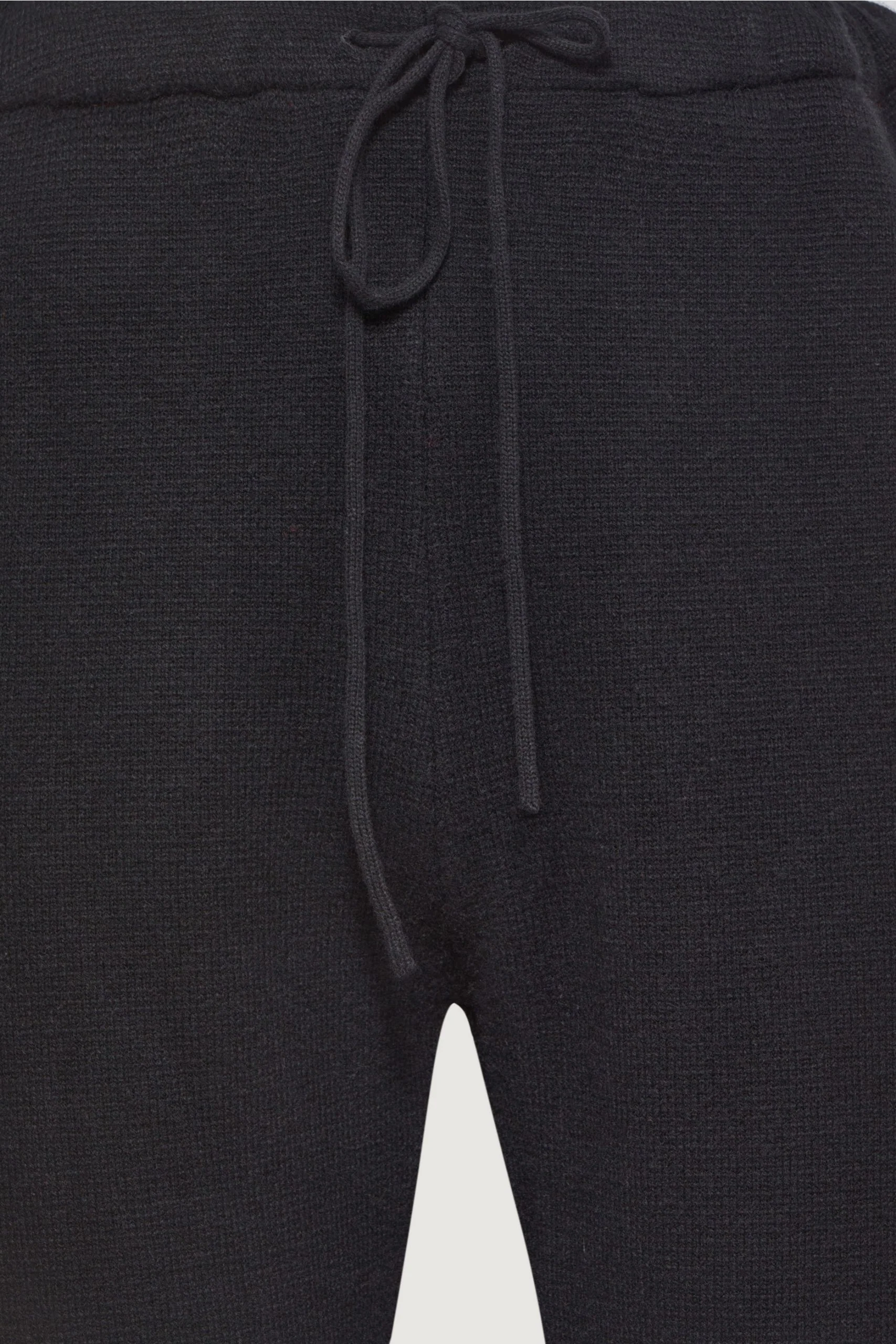 Black Solid Cashmere Pants - Image 8