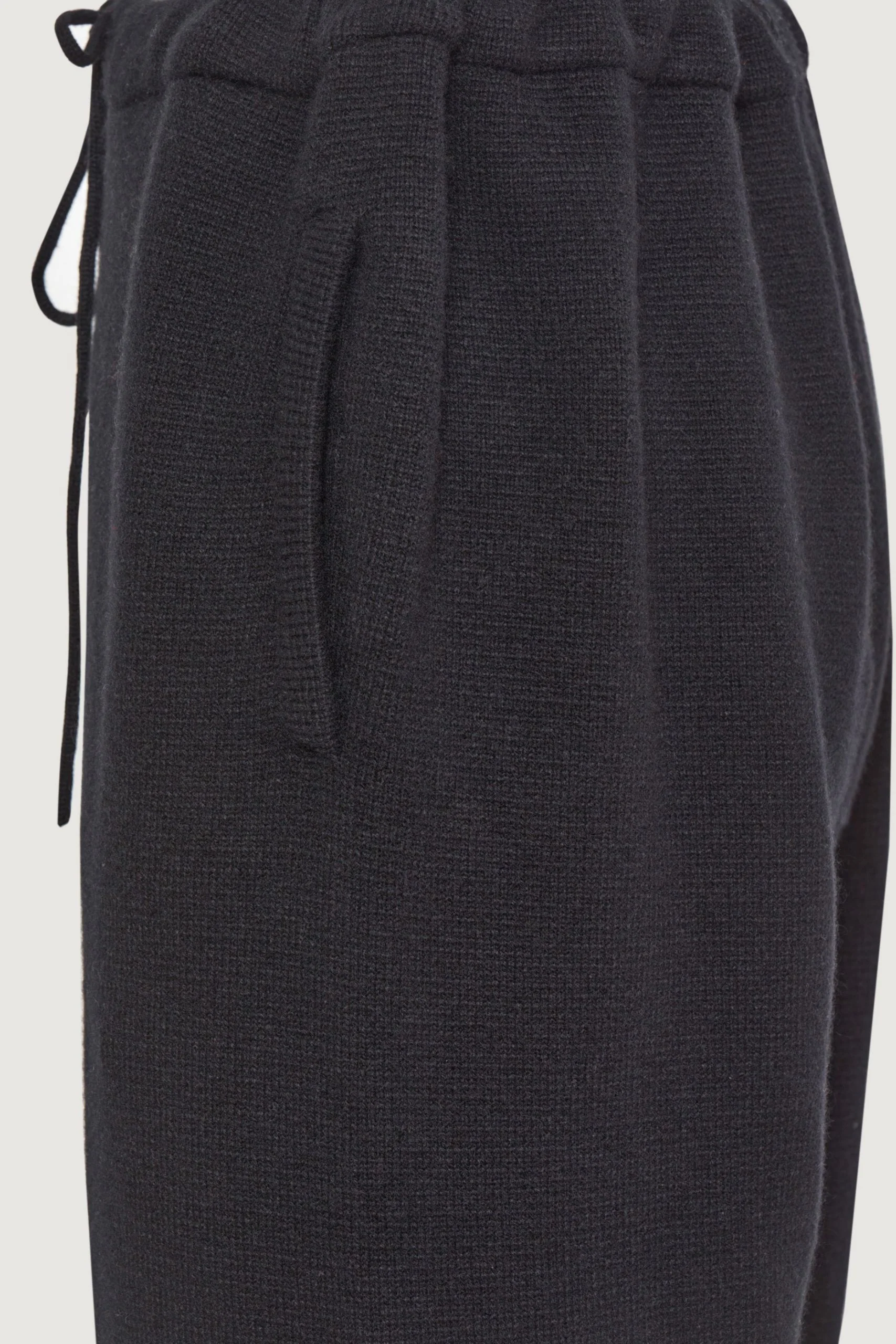 Black Solid Cashmere Pants - Image 9