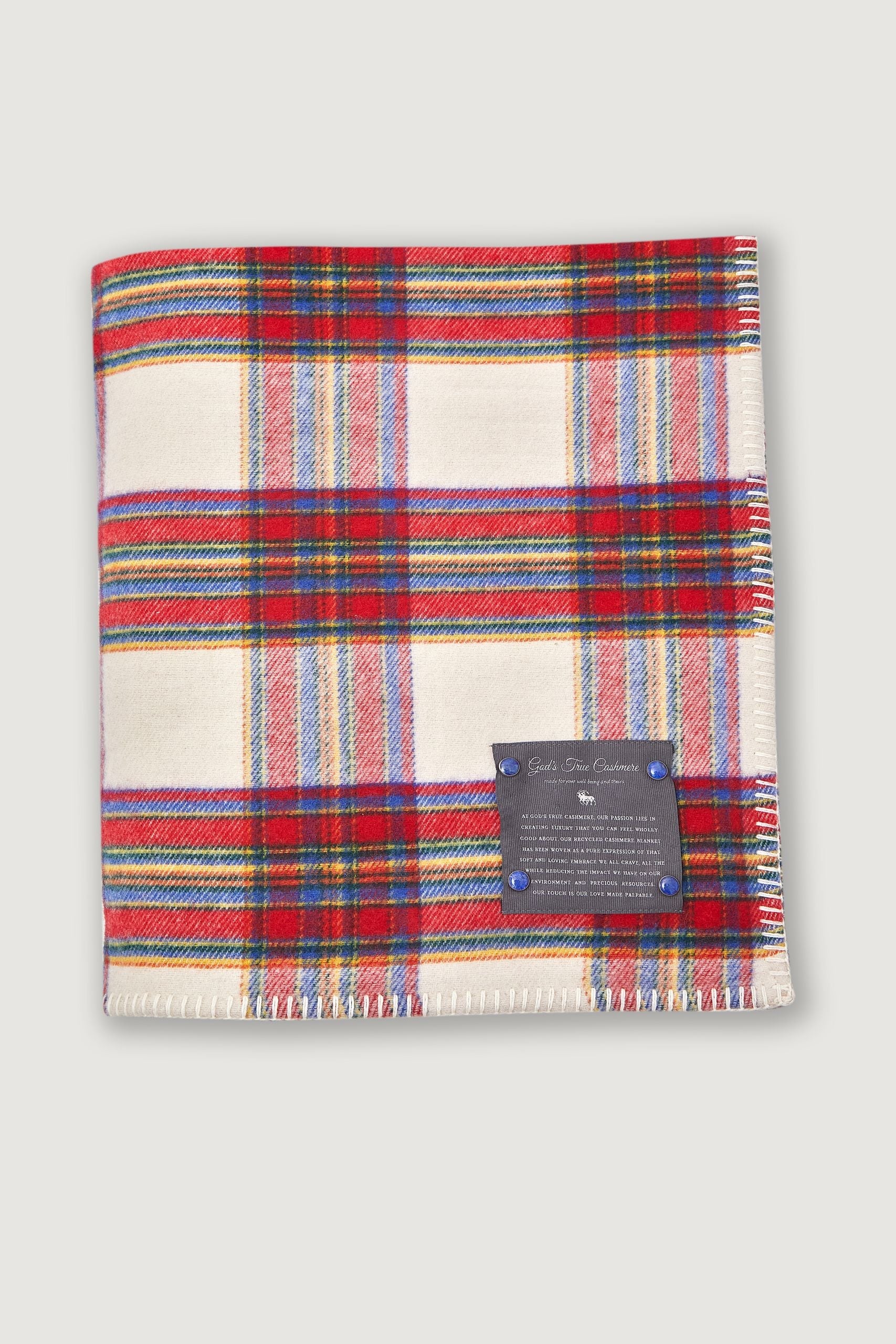 Bright Grampy Tartan Cashmere Blanket - Image 12