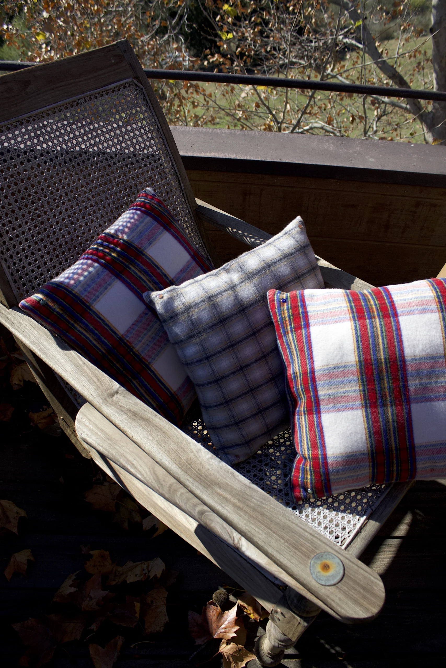 Bright Grampy Tartan Cashmere Pillow - Image 3