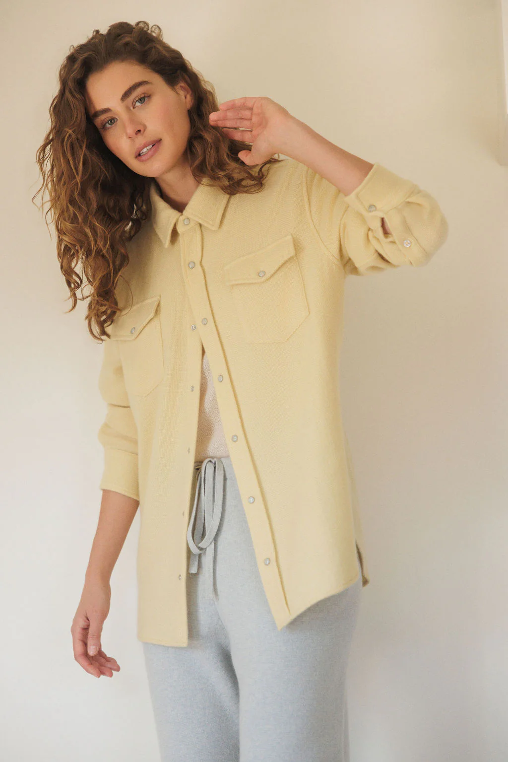 Daffodil Solid Cashmere Shirt - Image 5