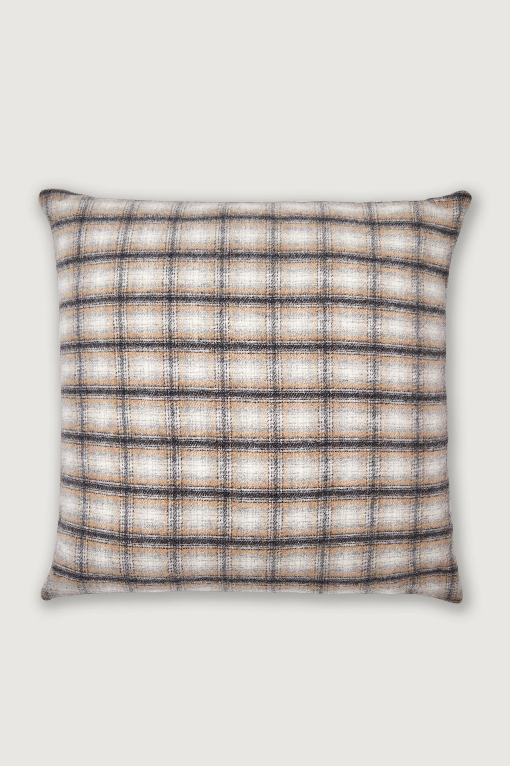 Elegant Neutral Tartan Pillow - Image 3