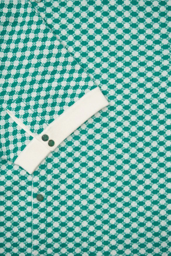 Emerald Dot Cashmere Boat Shirt - Image 3