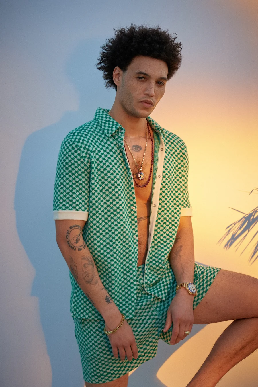 Emerald Dot Cashmere Boat Shirt - Image 5