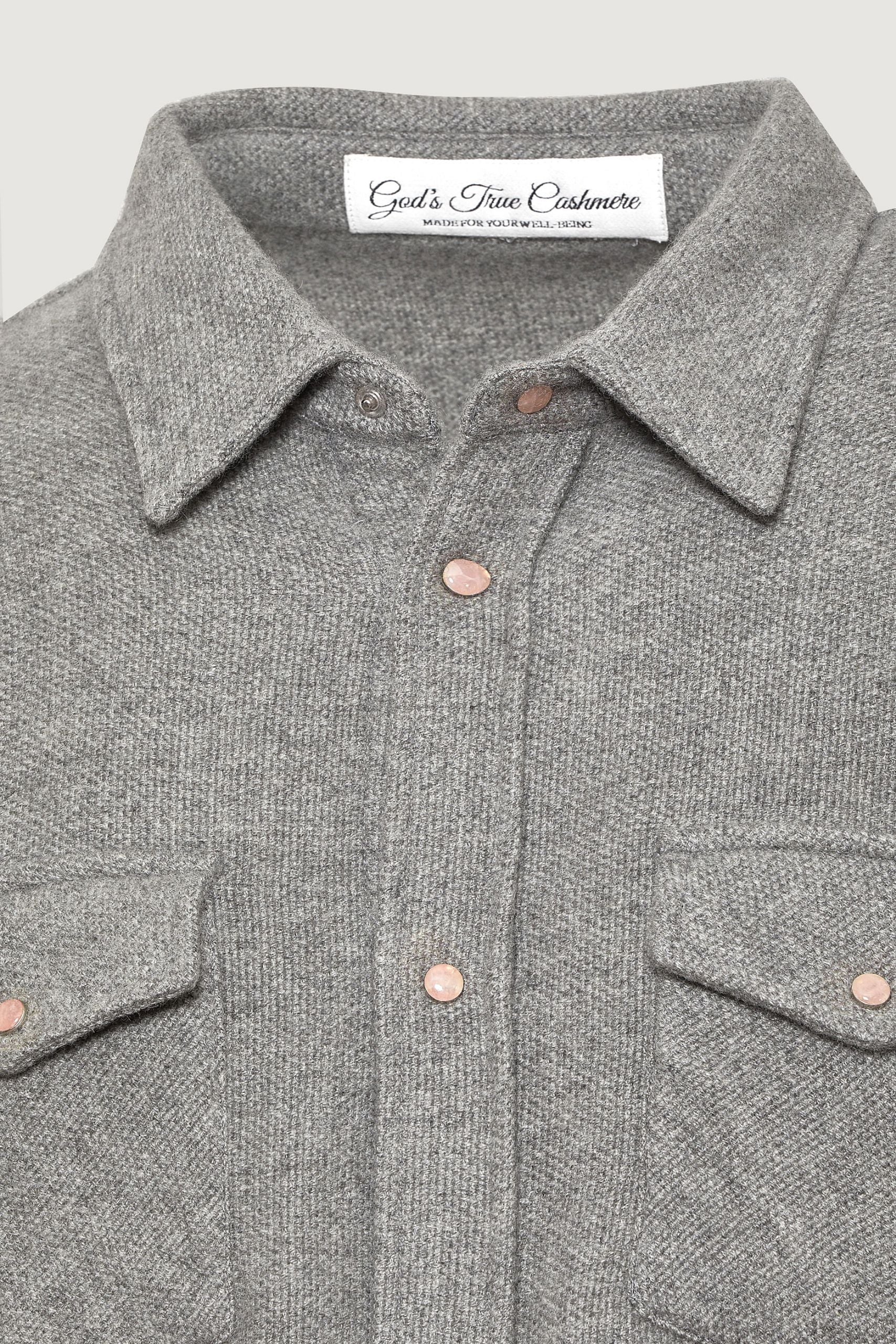 Grey Cashmere Shirt - Image 3
