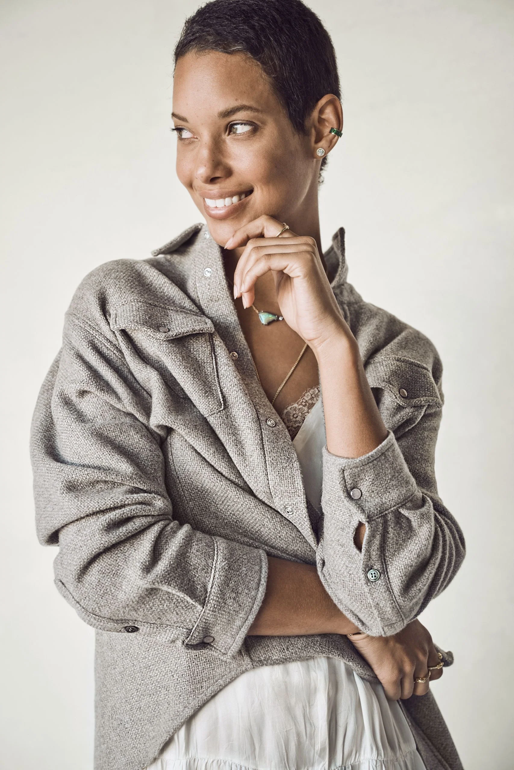 Grey Cashmere Shirt - Image 4