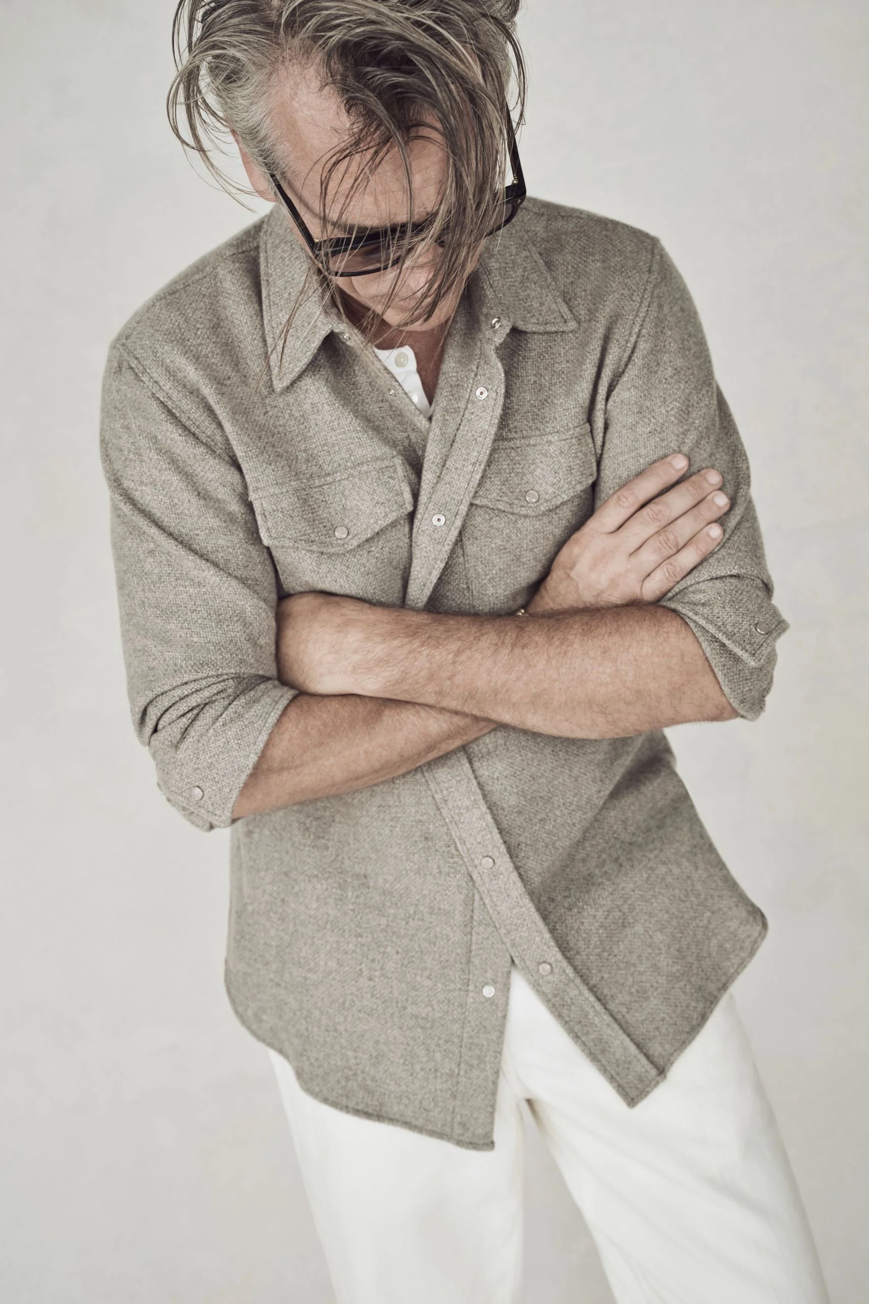 Grey Cashmere Shirt - Image 5