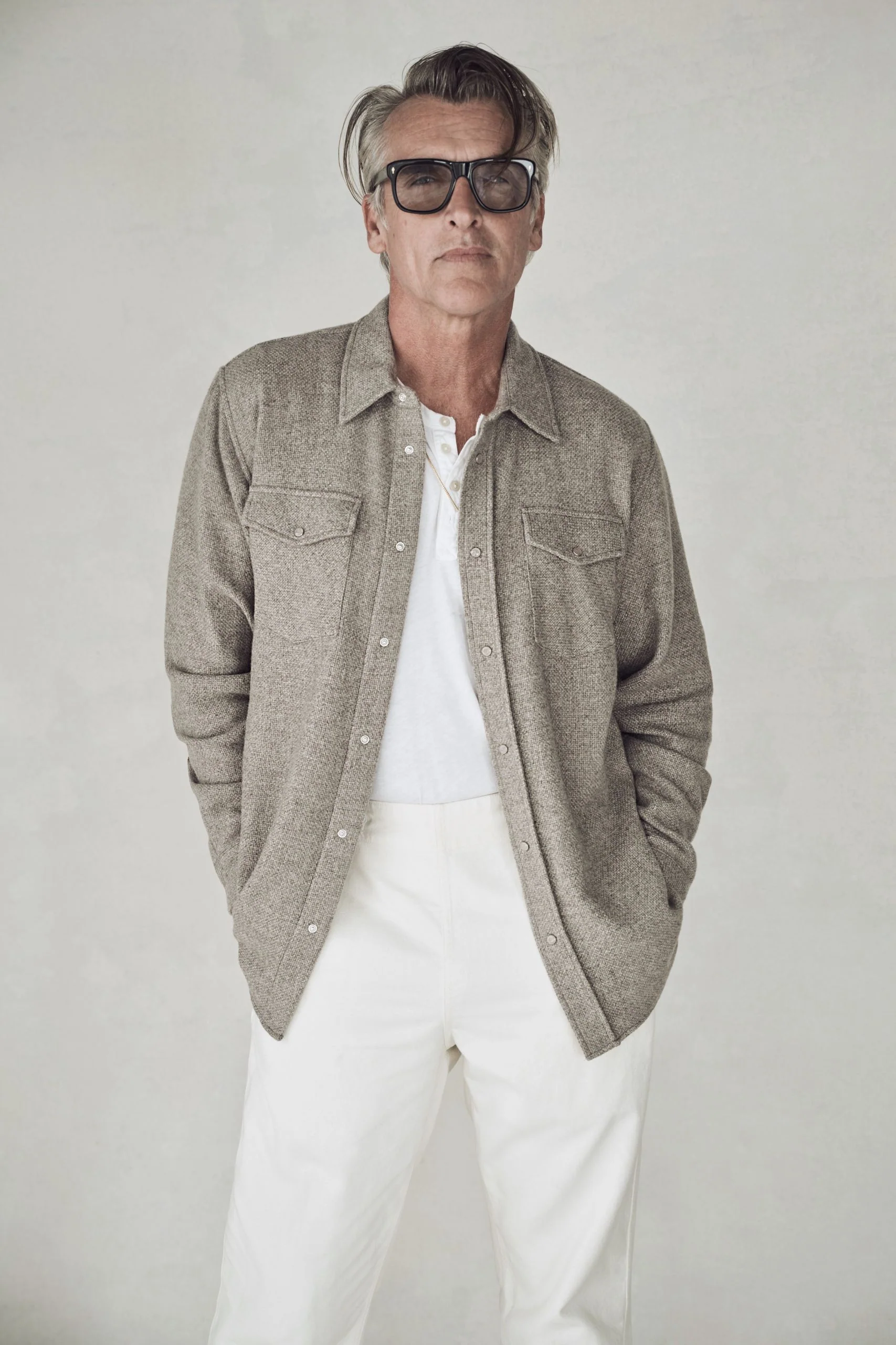 Grey Cashmere Shirt - Image 7