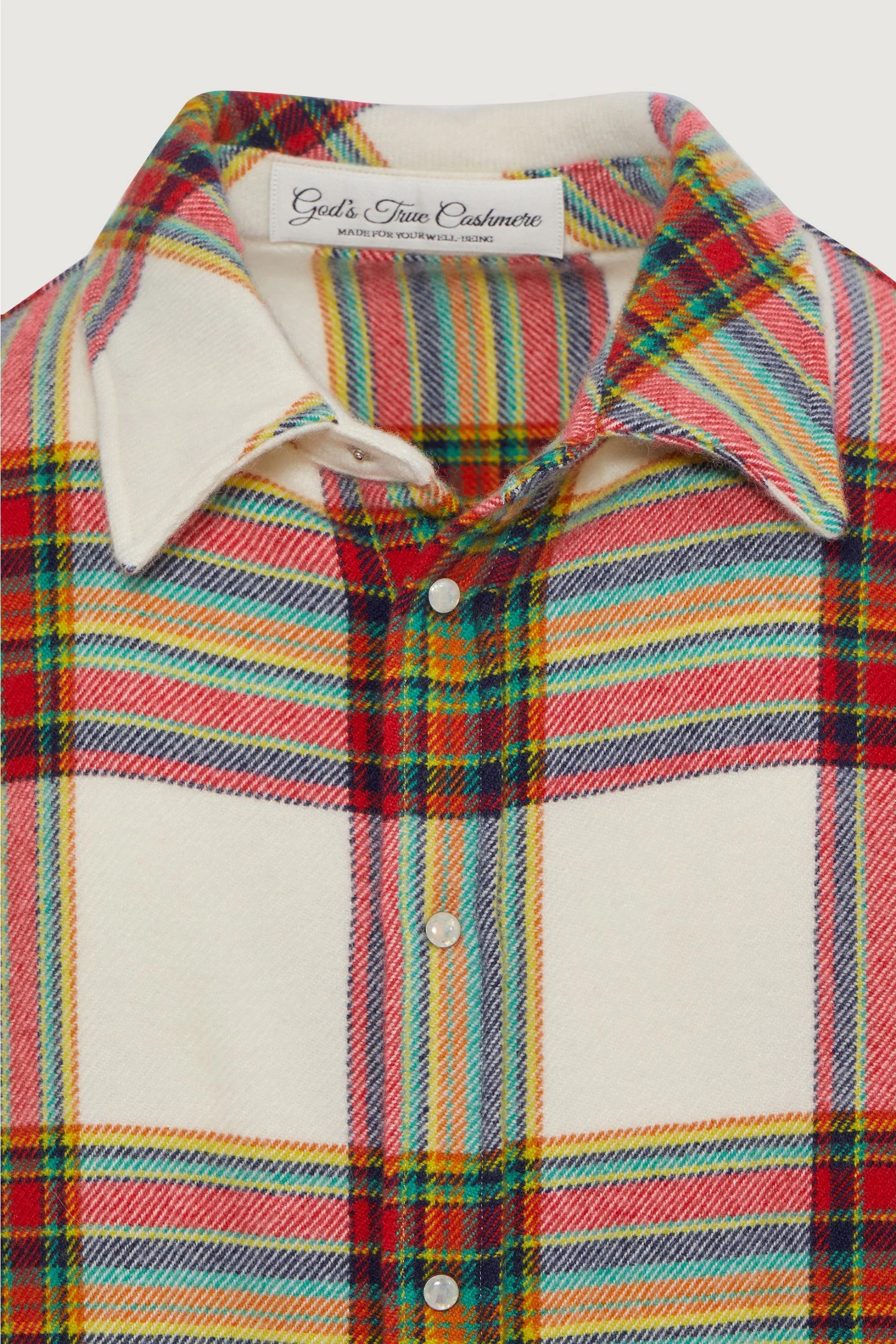 Happy Tartan Cashmere Shirt - Image 6