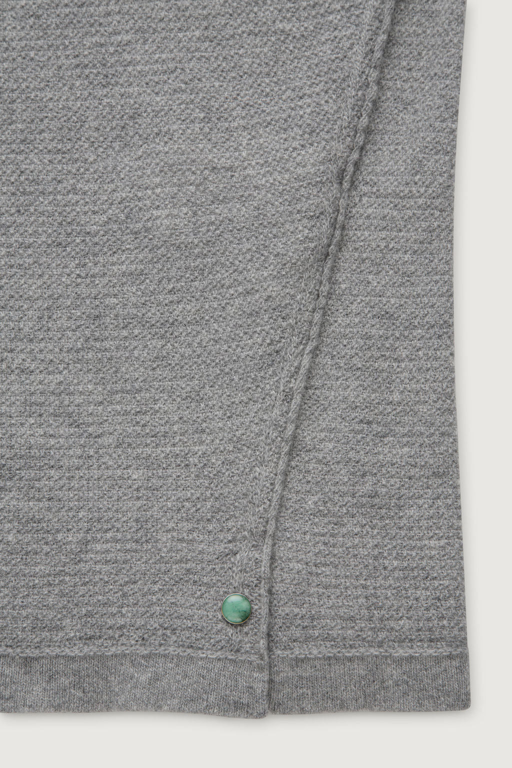 Heather Grey Signature Knit Cashmere T-Shirt - Image 3