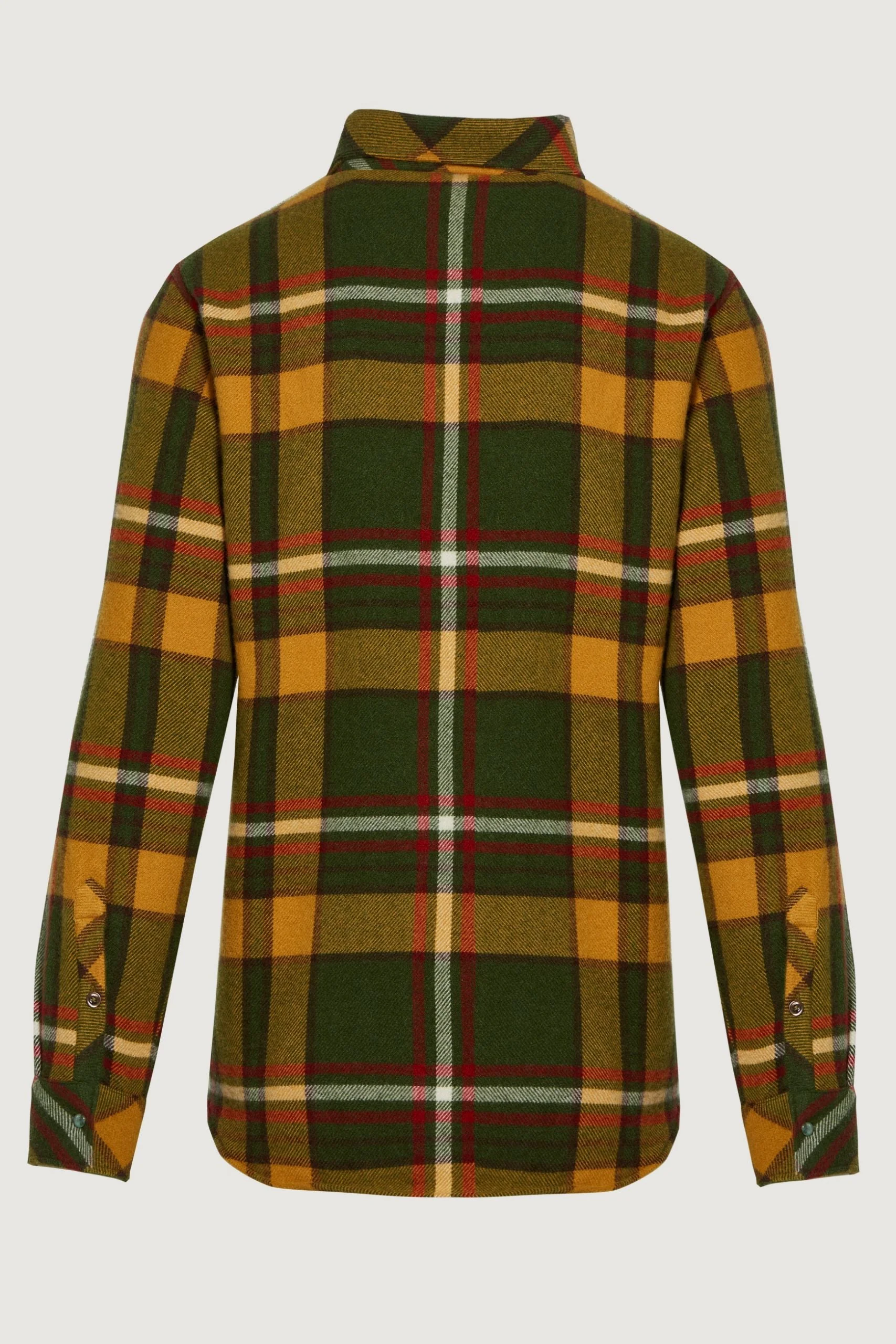 Hunter Green Tartan Cashmere Shirt - Image 3