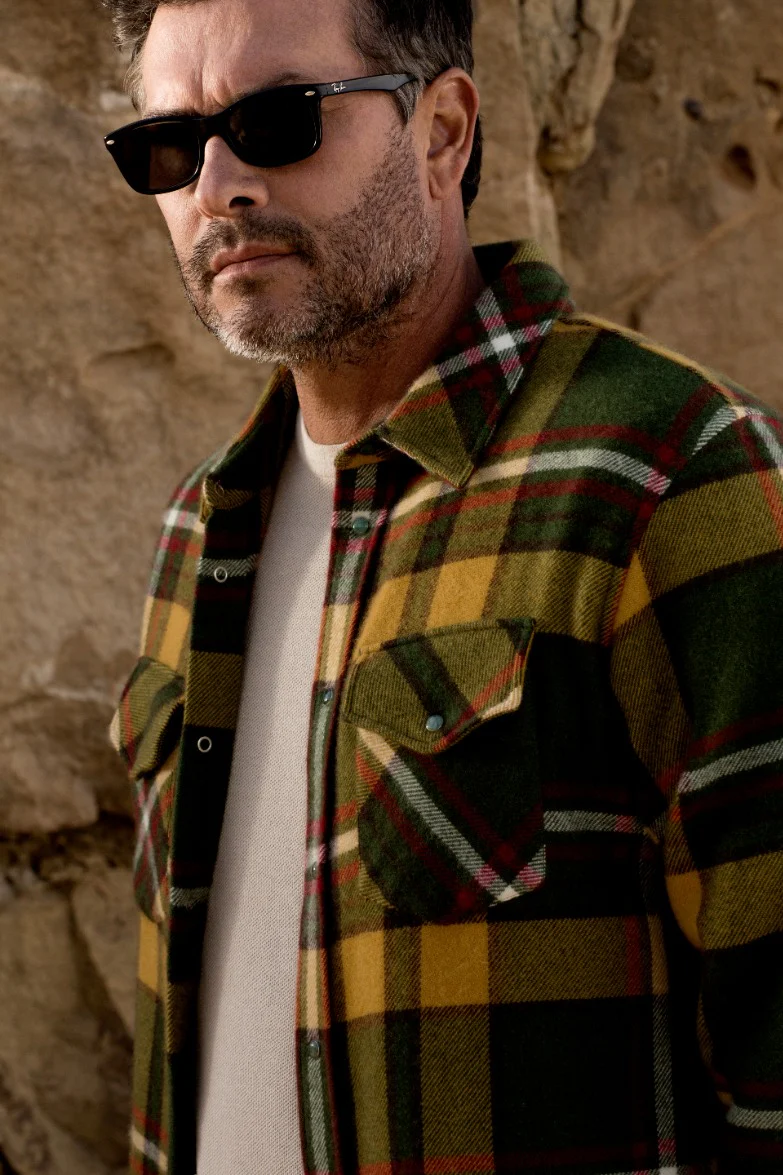 Hunter Green Tartan Cashmere Shirt - Image 7