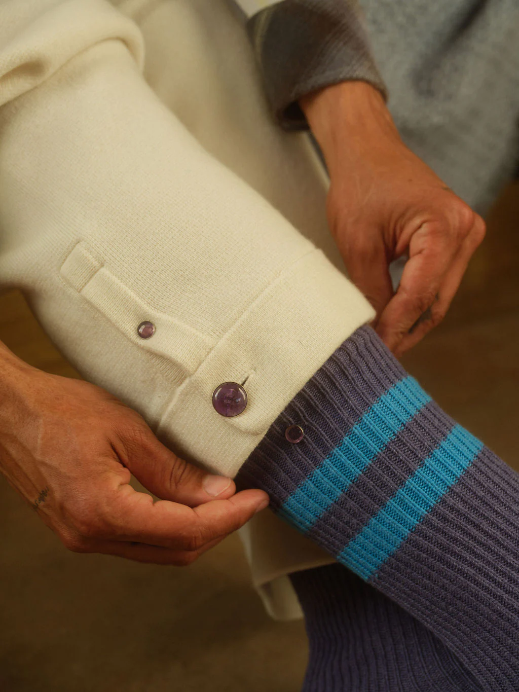 Iris Shadow Cashmere Socks - Image 3