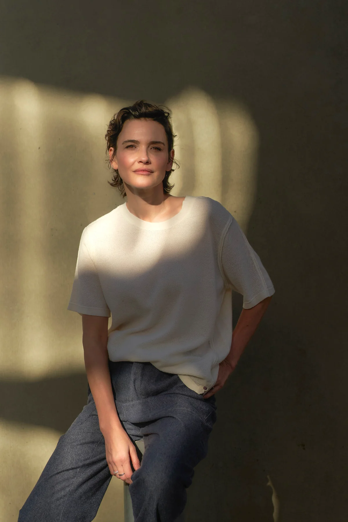 Ivory Signature Knit Cashmere T-Shirt - Image 5