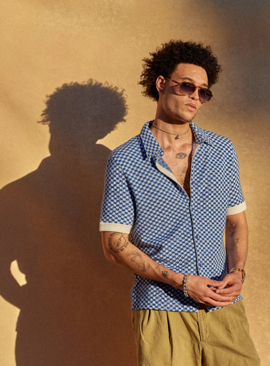 Lapis Dot Cashmere Boat Shirt - Image 5