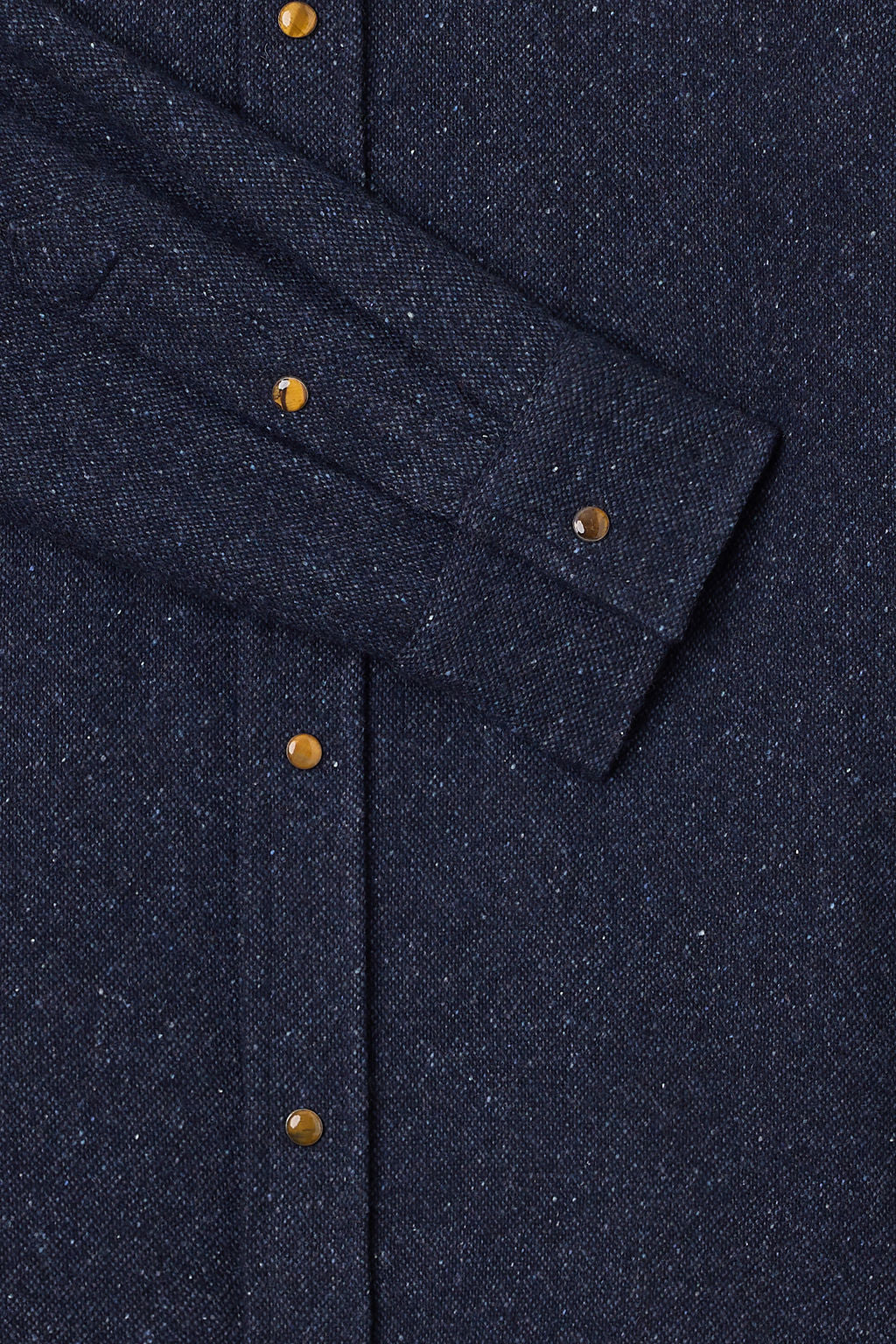 Midnight Cashmere Twill Donegal Shirt - Image 3