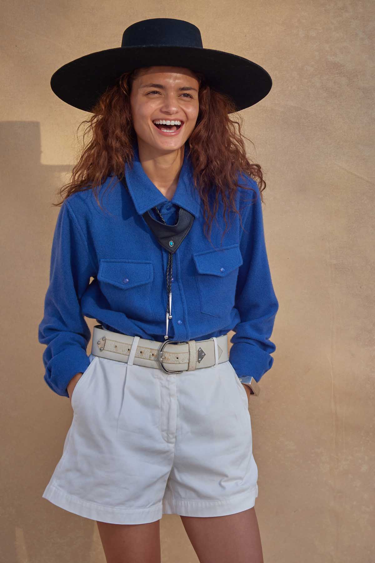 Navy Cashmere Shirt - Image 5