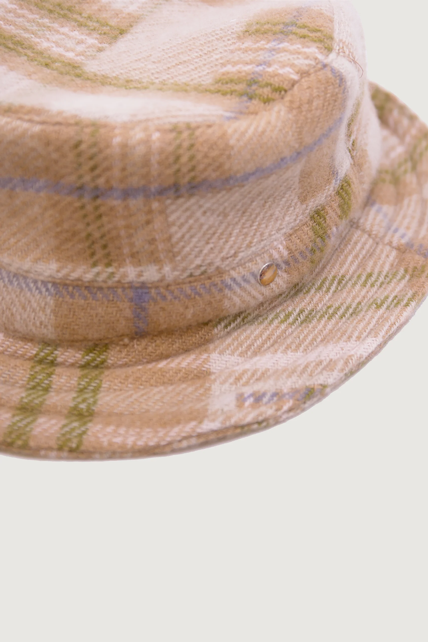 Patchwork Tartan Cashmere Bucket Hat - Image 3