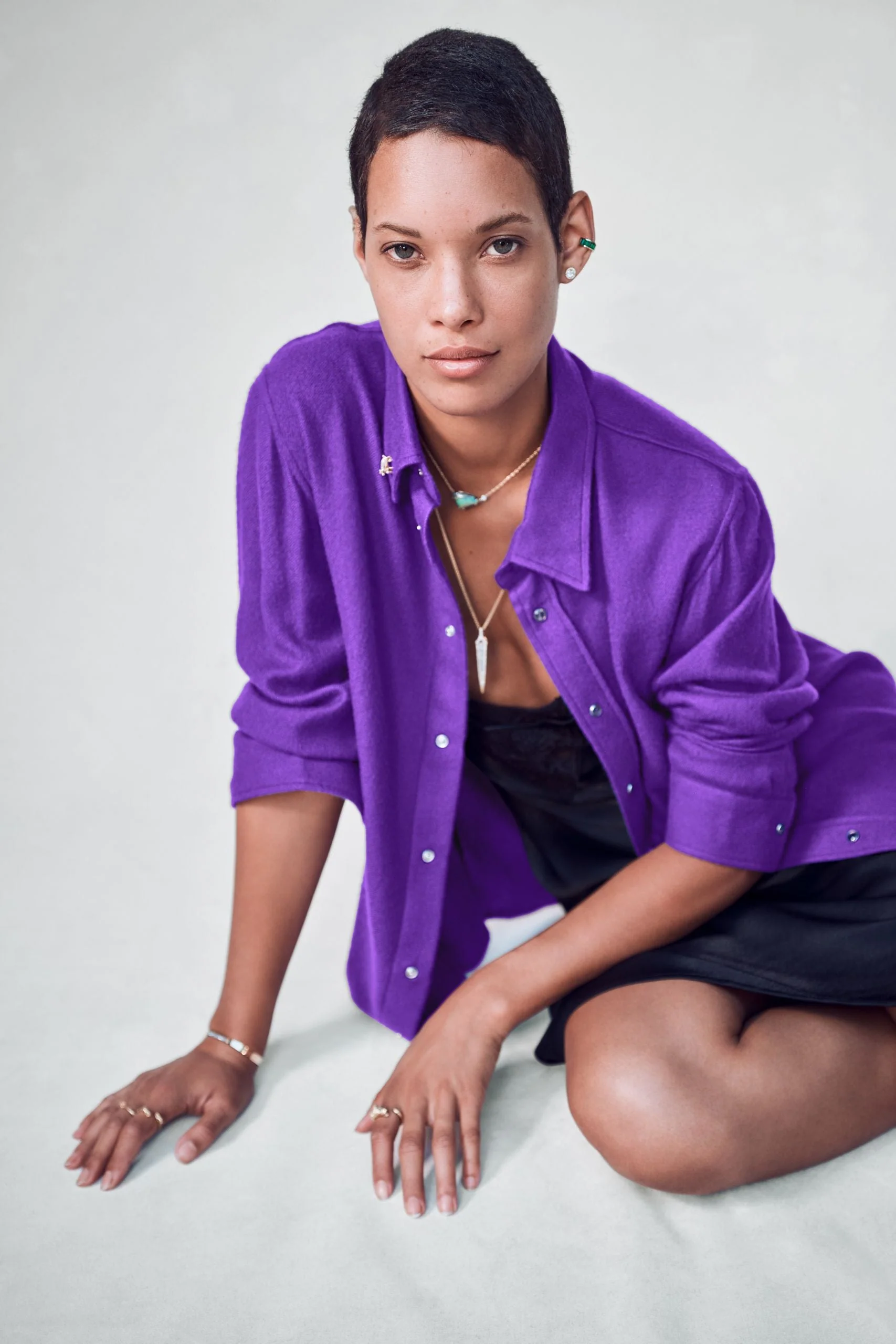 Purple Cashmere Shirt - Image 4