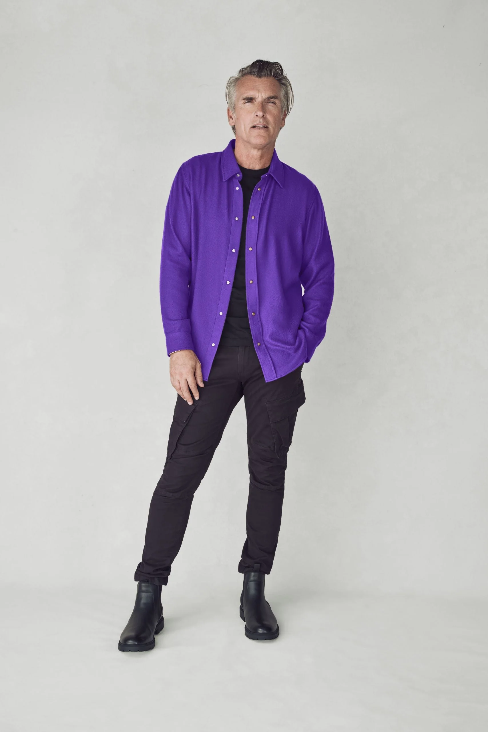 Purple Cashmere Shirt - Image 6