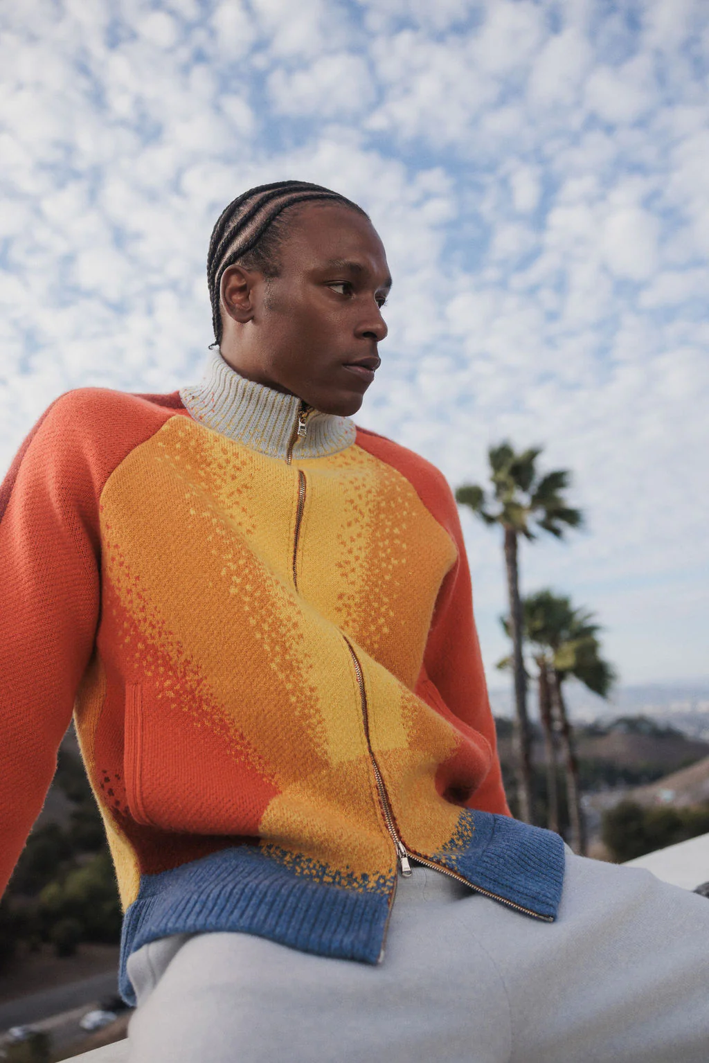 Radiant Sun Knit Track Jacket - Image 6