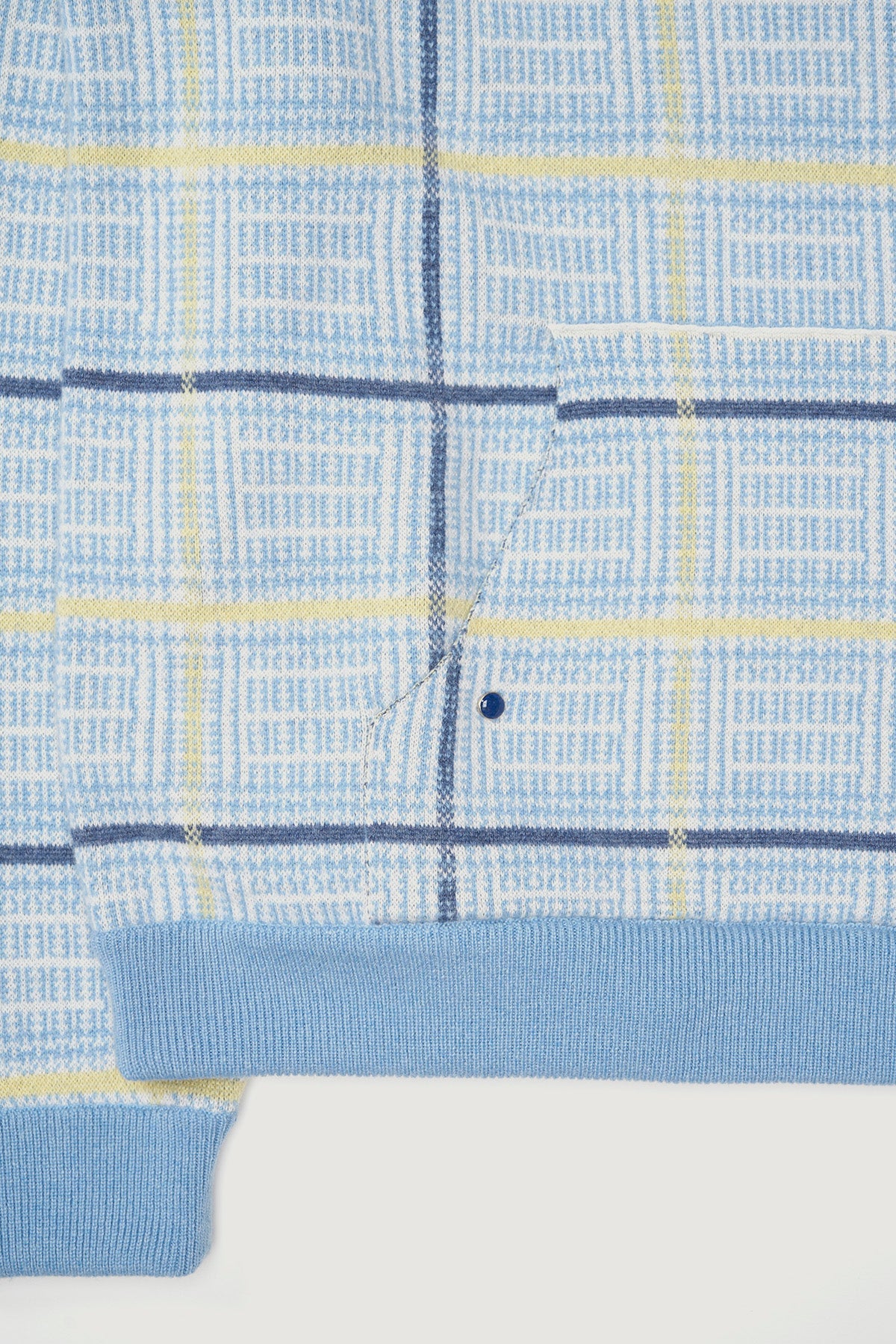 Rain Tartan Knit Cashmere Hoodie - Image 3