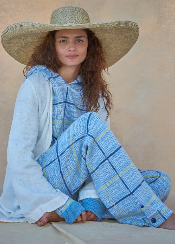 Rain Tartan Knit Cashmere Hoodie - Image 5