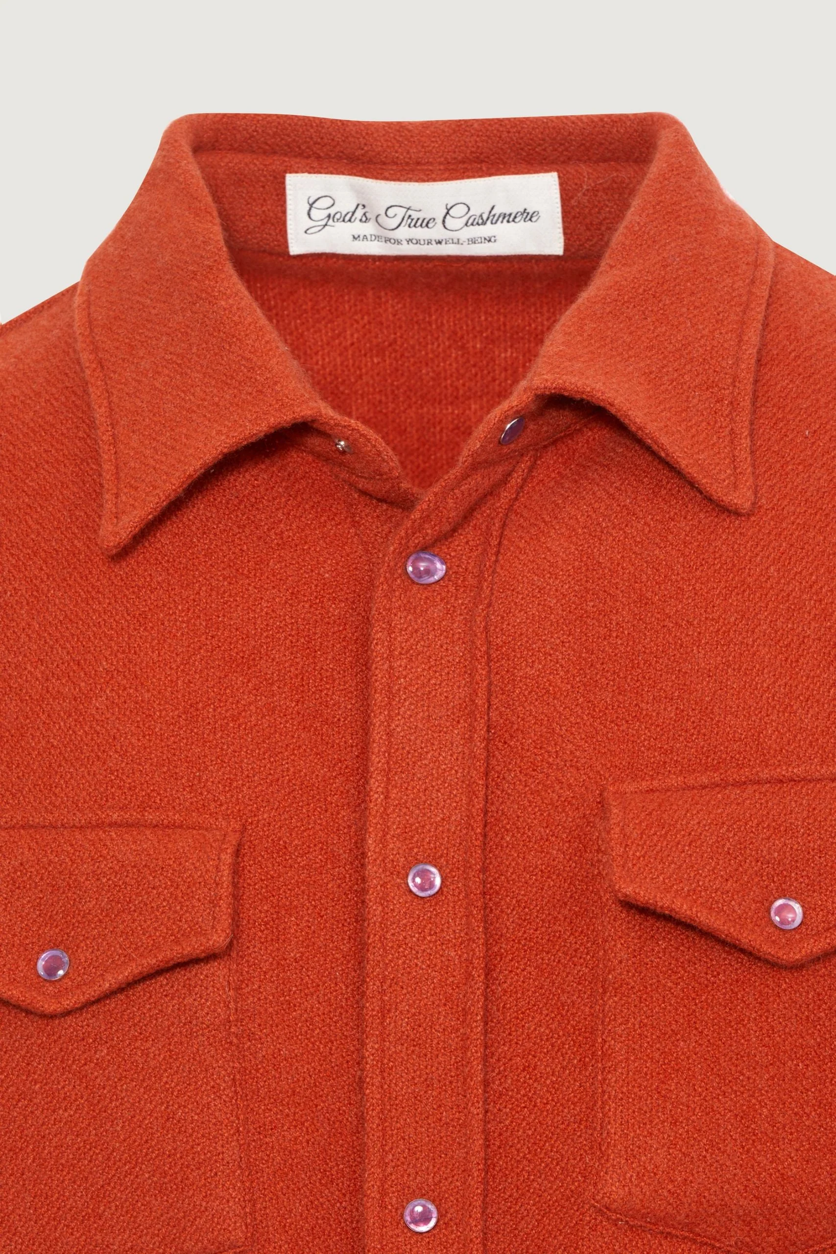 Rust Cashmere Shirt - Image 3
