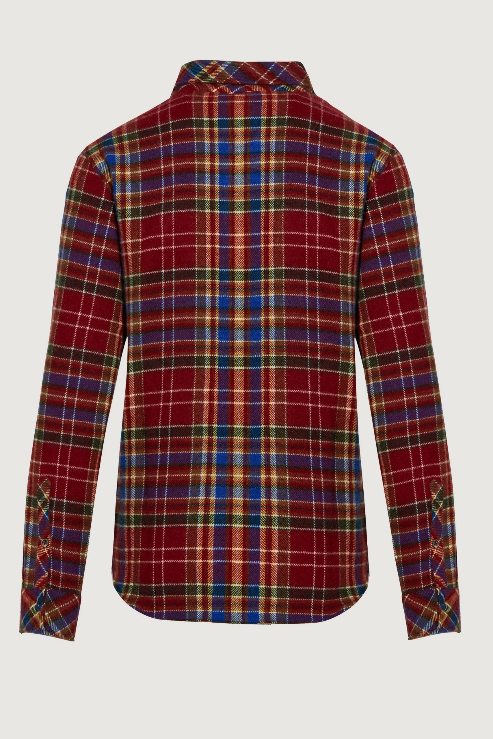 Rust Tartan Cashmere Shirt - Image 5