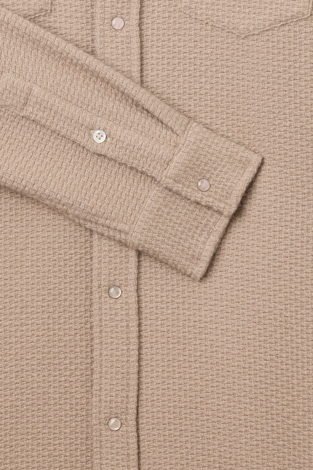 Smoke Waffle Cashmere Shirt - Image 3